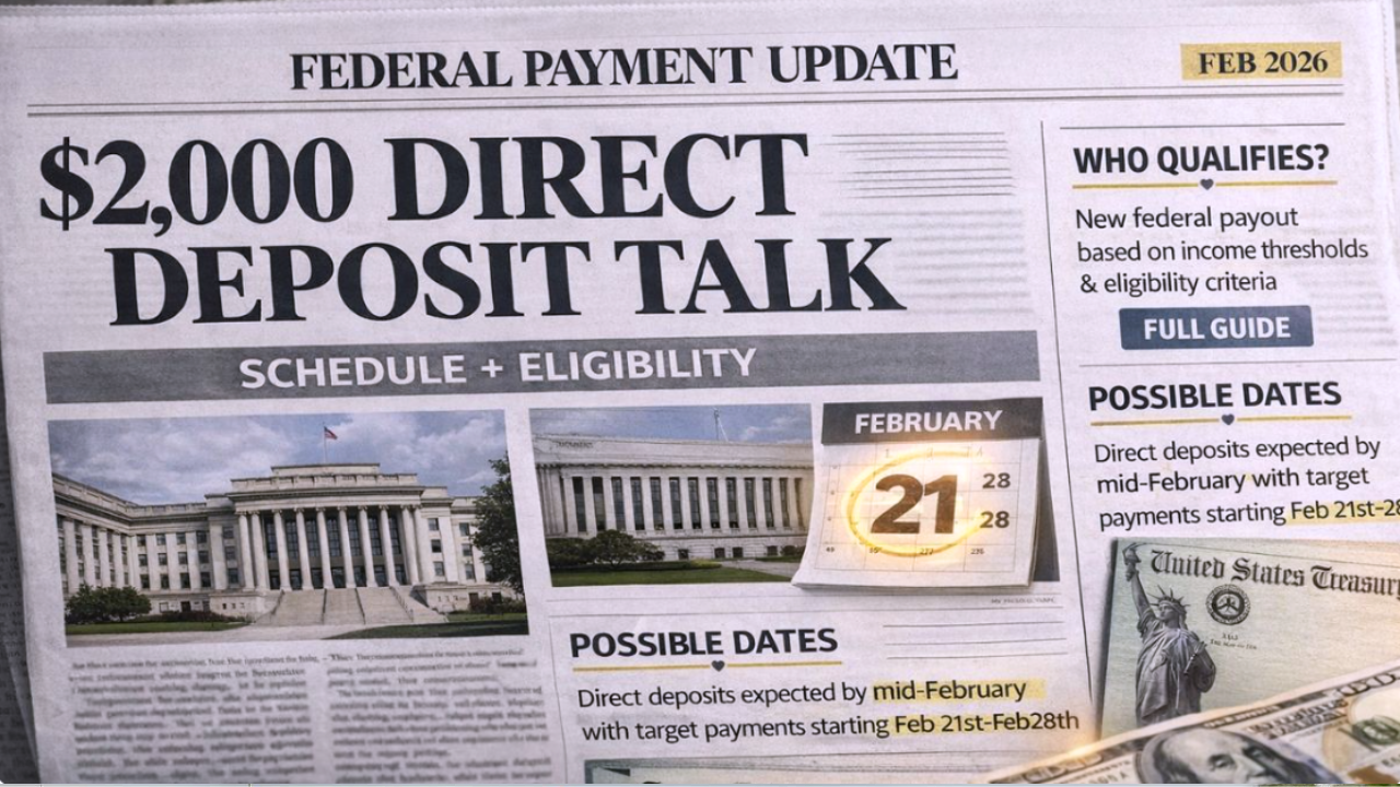 $2,000 Federal Direct Deposit 2026