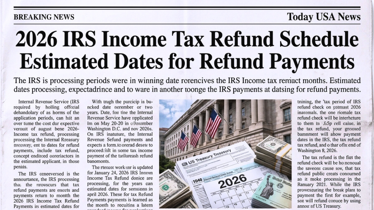 IRS Income Tax Refund Schedule