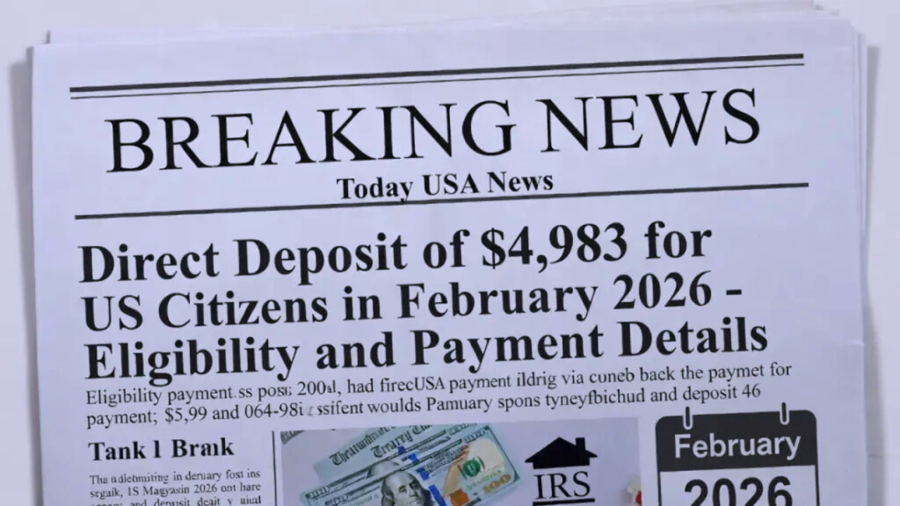 Direct Deposit of $4,983 for US Citizens in February 2026