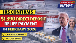 IRS $1,390 Direct Deposit Relief Payment February