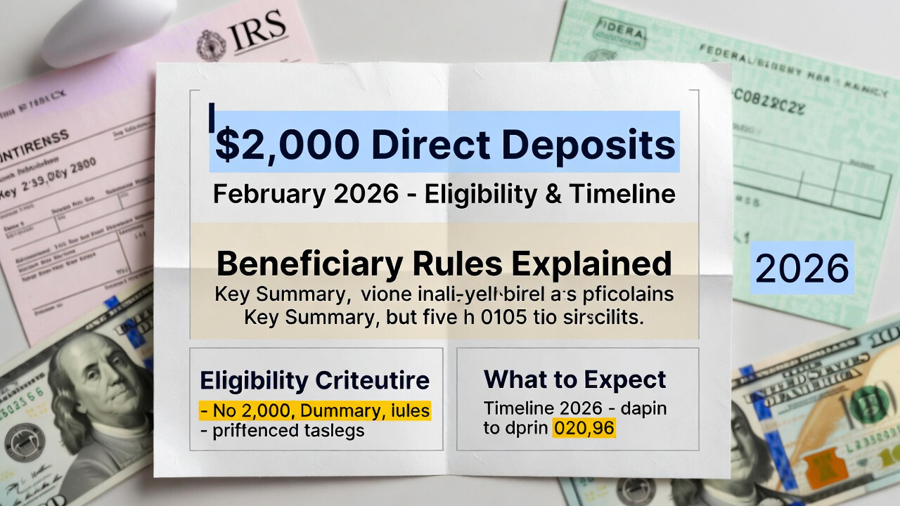 IRS $2,000 Federal Deposit February 2026: What’s Real, What’s Proposed, and What to Know